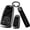 Long-keychain-black, variant on Key Fob Cover Compatible with Fit for Audi A4 A4L A5 A6 A7 A8 Q5 Q7 R8 RS Q3 RS4 RS5 RS7 S4 S5 S6 S7 S8, Metal Frame Key Shell, Keychain Case Holder Protector,Long-keychain-black