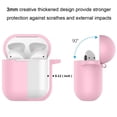 thumbnail image 4 of Tekcoo Case Cover For Airpods 1st /2nd, Full Protective Soft Silicone Case Accessories with Keychain for Apple AirPods 1st 2nd Generation Charging Case, Pink, 4 of 8