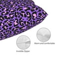thumbnail image 3 of KLL Purple Leopard Pillow Covers Envelope Closure,Super Soft and Cozy Fuzzy Fleece Pillow Case Cover (No pillow core）, 3 of 5