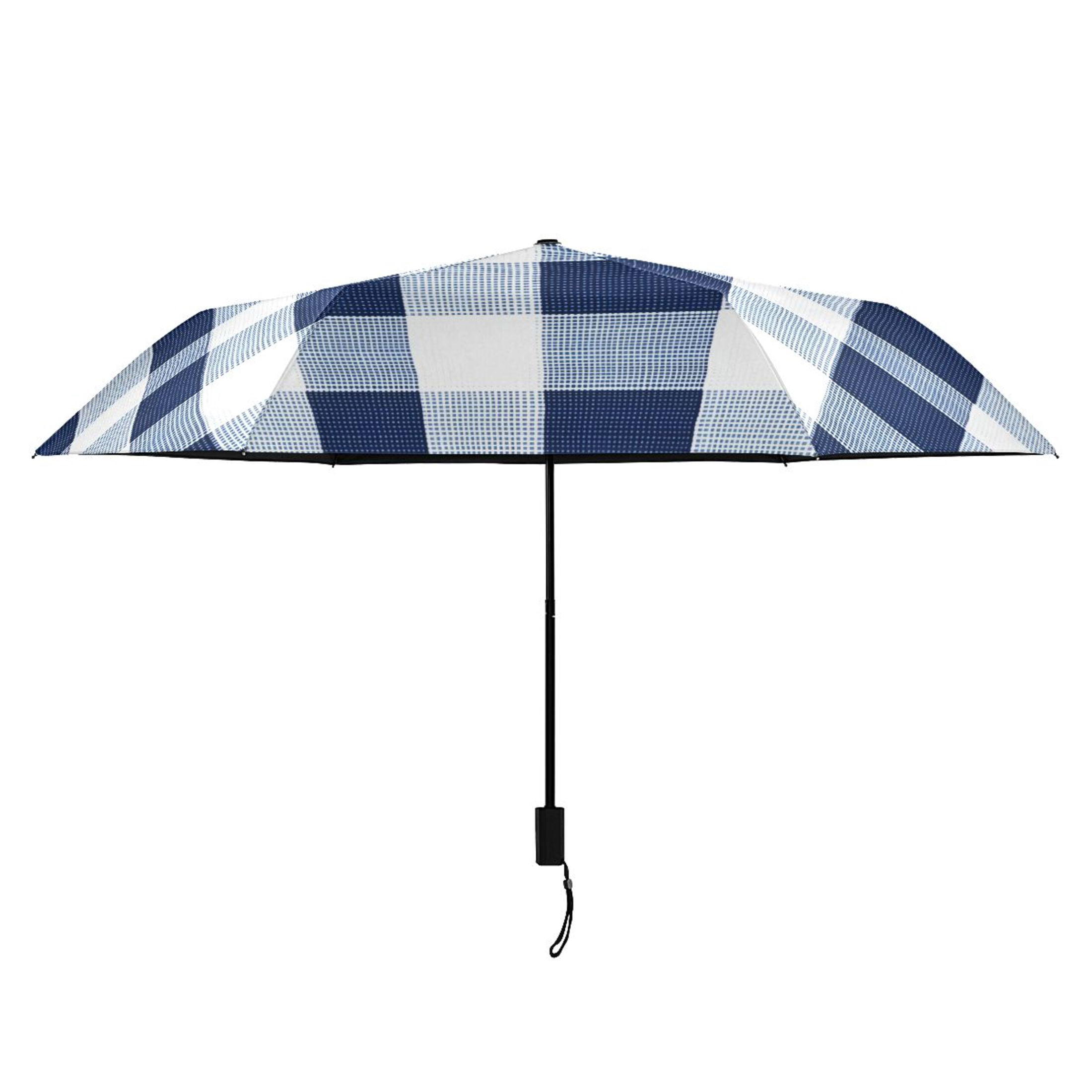 ALAZA Checkered Grid-a3 UPF 50+ Compact Folding Umbrella for Rain Travel Umbrella Packable