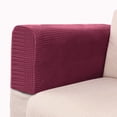 thumbnail image 3 of Chair Arm Protectors Sofa Armrest Cover Stretch Armchair Slipcover Protector Elastic Home Office Recliner Couch Loveseat Cloth burgundy, 3 of 7