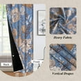 thumbnail image 4 of Dashan Retro Floral Blackout Curtains for Living Room,Farmhouse Window Drapes for Bedroom,52x84 Inch,Set of 2, 4 of 6