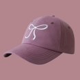 thumbnail image 2 of Womens Hats Women's Cute Bow Baseball Cap Adjustable Soft Top Hat for Everyday Outdoor Versatile Wear, 2 of 3
