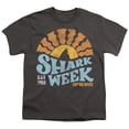 thumbnail image 2 of Shark Week Officially Licensed Lino Sunset Kids T Shirt for Youth Boys and Girls, Charcoal, X-Large, 2 of 4