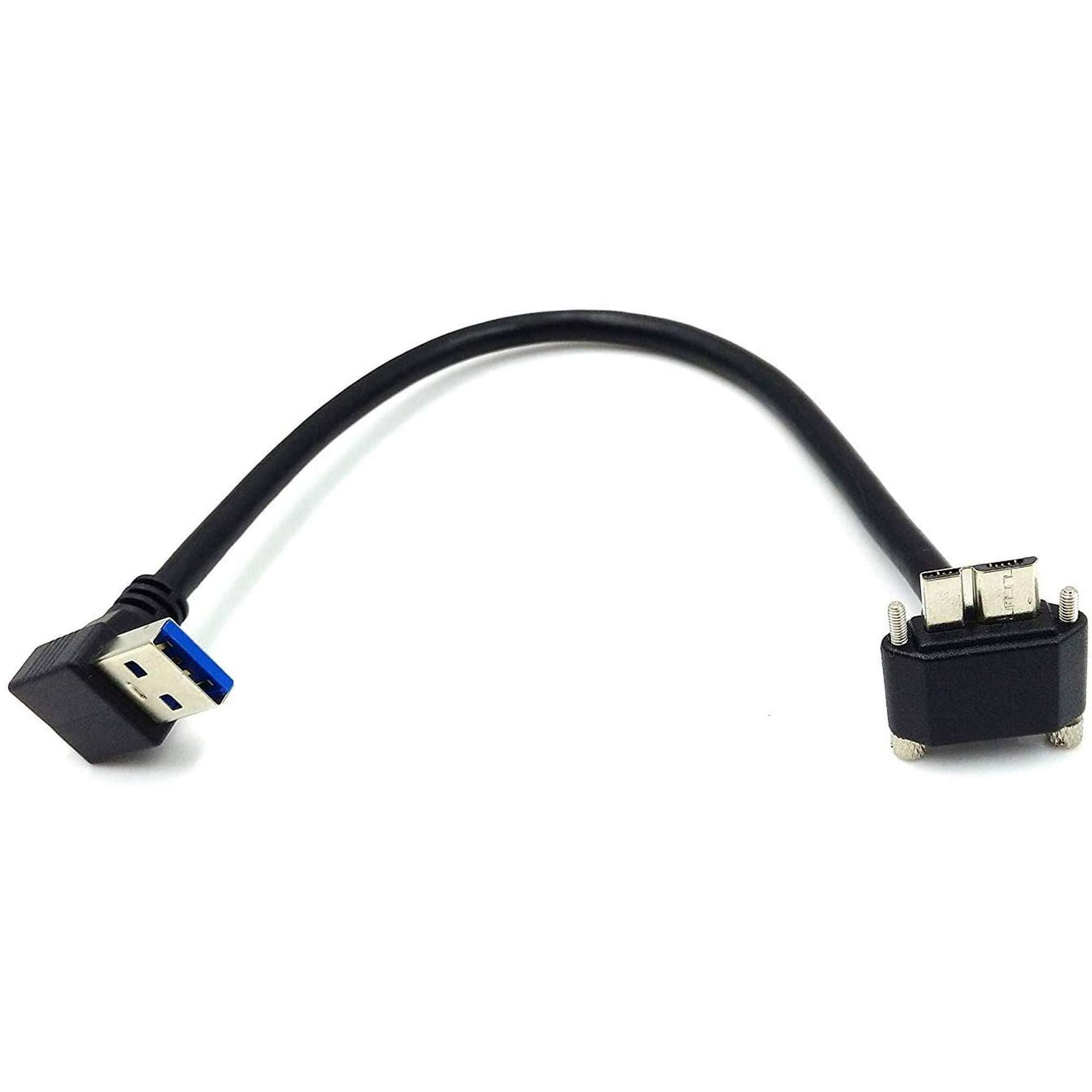 Poyiccot Usb 3 0 Micro Cable 25cm Usb 3 0 A 90 Degree Down Angle Male To Micro B Male 90 Degree Up Angle With Dual Walmart Canada