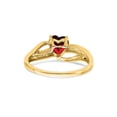 thumbnail image 5 of 3/4 Carat (Ctw) Lab Created Heart Ruby Ring in 14K Yellow Gold, 5 of 6