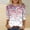 #0027-White, variant on Patriotic Tops for Women Crew Neck Gradient Pattern Independence Day Tees Relaxed Fit Blouses Gift