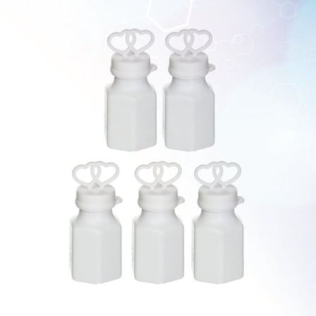 AURARMLET 24Pcs Wedding Guest Favors White Plastic Bubble Bottle for Christening and Birthday Parties