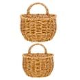 thumbnail image 1 of Juego de cesta de almacenamiento tejida colgante, cesta decorativa de pared, organizador de almacenamiento para ajo y jengibre, 1 Juego, 1 of 8