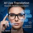 thumbnail image 6 of AI smart glasses with Bluetooth audio and real-time translation. Support calls, music and voice control, lightweight for travel, driving and work., 6 of 8