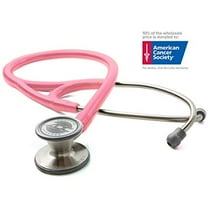 ADC Adscope 601 Convertible Cardiology Stethoscope with Tunable AFD Technology, For Adult and Pediatric Patients,, Breast Cancer Awareness Metallic Pink