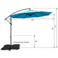 thumbnail image 3 of Kozyard 10 ft. Offset Cantilever Hanging Outdoor Patio Umbrella (120'' Dia x 91''H Blue), 3 of 7