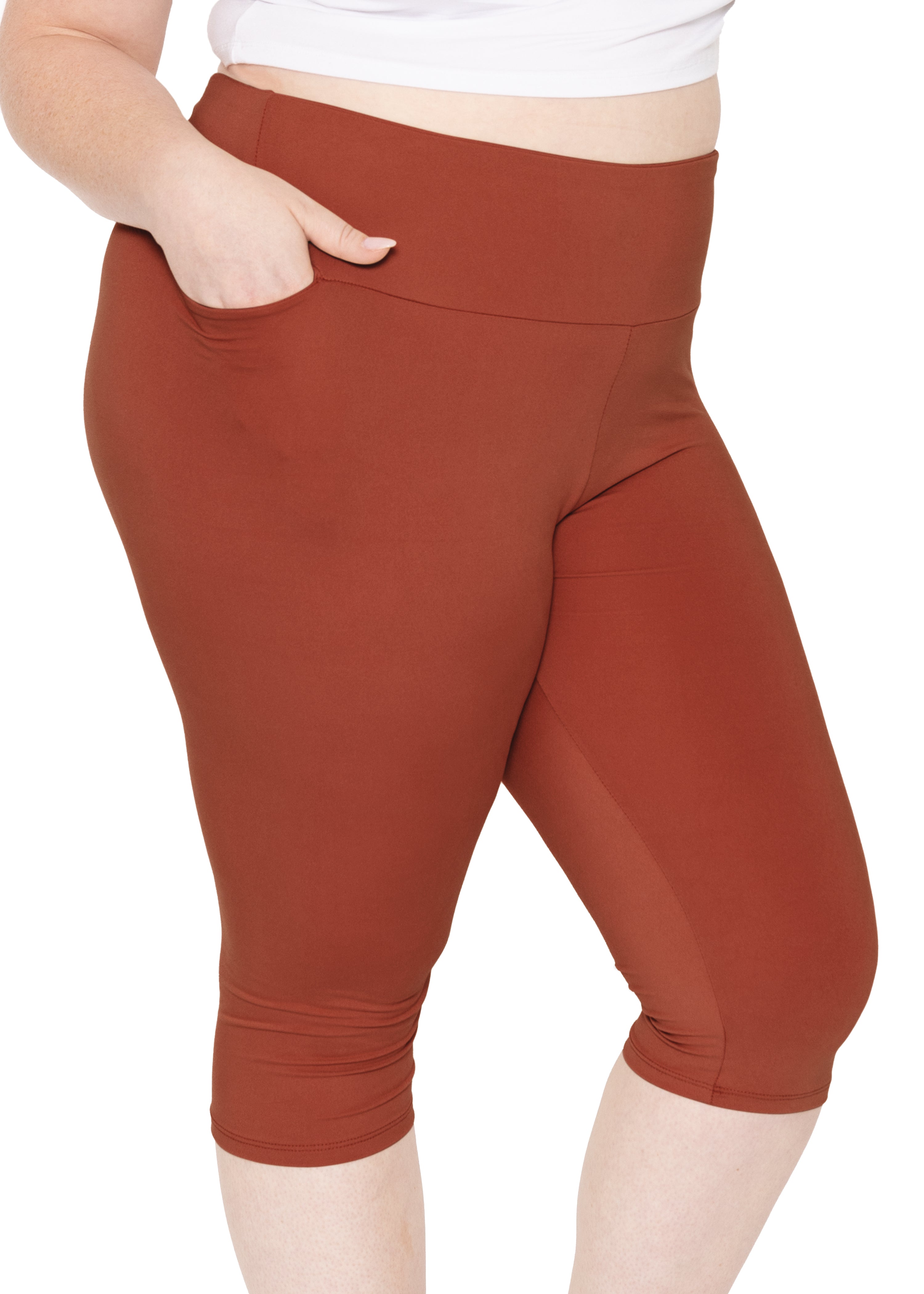 Stretch Is Comfort Women's Oh so Soft High Waist Knee Length Leggings