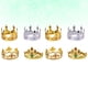 thumbnail image 5 of 8 coronas de plástico para niños, decoradas para fiestas de cumpleaños (corona de cruz dorada, corona de reina dorada, corona de rey dorada y corona de rey plateada)., 5 of 5
