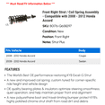 thumbnail image 2 of Front Right Strut / Coil Spring Assembly - Compatible with 2008 - 2012 Honda Accord 2009 2010 2011, 2 of 2