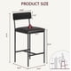 thumbnail image 5 of Rustic negra bar stools set of 2 con footrest, 25.5 pulgadas forrado bar sillas con back, easy to assemble, suitable para counter bar y island, 5 of 5
