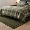 thumbnail image 2 of Mainstays Solid High Low Tufted Grid Dark Green Indoor Area Rug, 5' x 7', 2 of 8