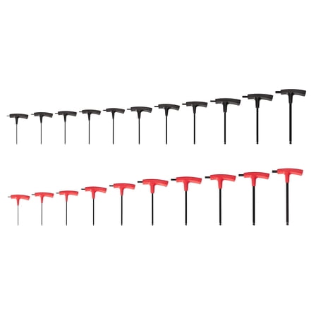 TEKTON Ball End Hex T-Handle Key Set, 21-Piece (5/64 - 3/8 in., 2 - 10 mm) | KTX90301