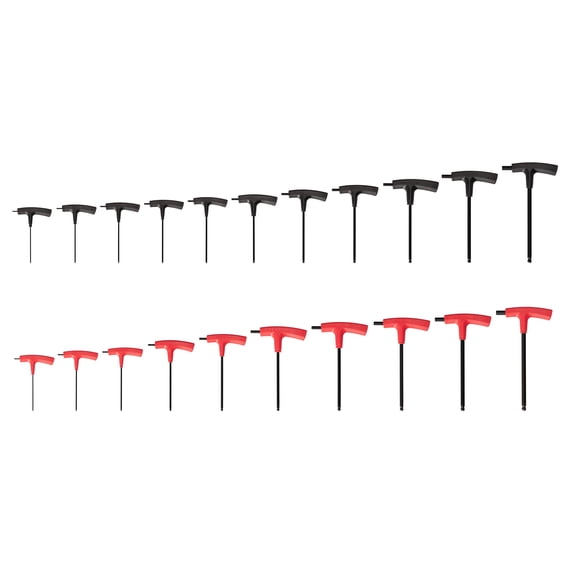 TEKTON Ball End Hex T-Handle Key Set, 21-Piece (5/64 - 3/8 in., 2 - 10 mm) | KTX90301