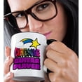 thumbnail image 2 of 3drose, Shooting Star Rainbow Awesome Guitar Player, 15oz Two-tone Black Mug, 2 of 6