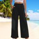 thumbnail image 4 of Pantalones Bolsillos Pantalones Básicos Estilo Casual Mujer Pantalones De Gran Tamaño Pantalones Simples Traje Diario Cgtredaw Negro T M para Mujer, 4 of 5