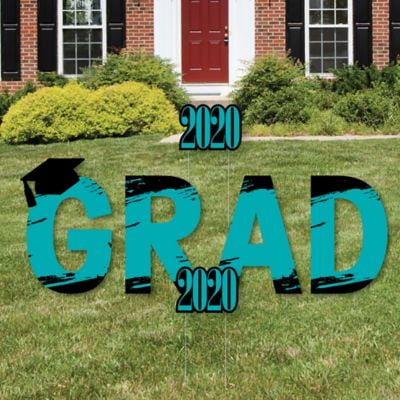 Teal Grad Best Is Yet To Come Yard Sign Outdoor Lawn