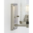 thumbnail image 4 of Fawcett Collection One-Light Brushed Nickel Clear Patterned Glass Transitional Bath Vanity Light, 4 of 9