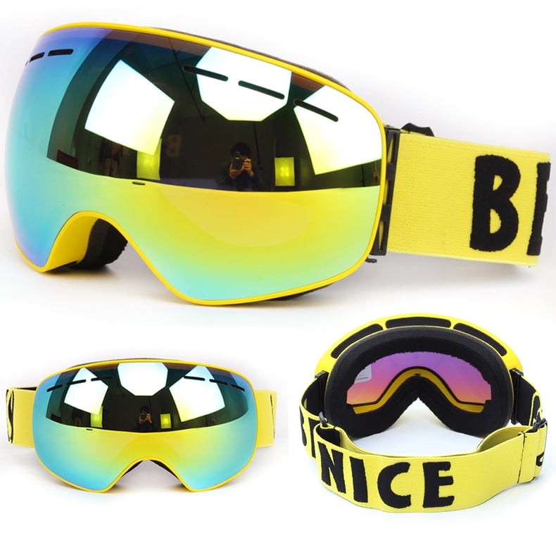 Ski Goggles Over Glasses, Benice 5206 Doublelayer Snowboard Goggles