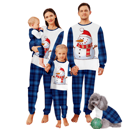 

Matching Family Pajamas Sets Christmas PJ s Letter Print Top and Plaid Pants Sleepwear
