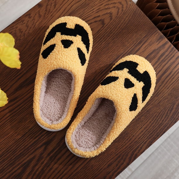 Zapatillas Halloween Piel esponjosa Slip-On Calabaza Fantasma para hombres y mujeres (36-37) Likrtyny Tenis De Mujer Tenis De Hombre