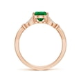 thumbnail image 2 of ANGARA Lab Grown Nature-Inspired Pear Emerald Engagement Ring with Leaf Motifs for Women in 14K Rose Gold (Size-8x6mm) | May Birthstone, Anniversary, Jewelry Gift for Women | Lab-Grown Emerald Ring, 2 of 7