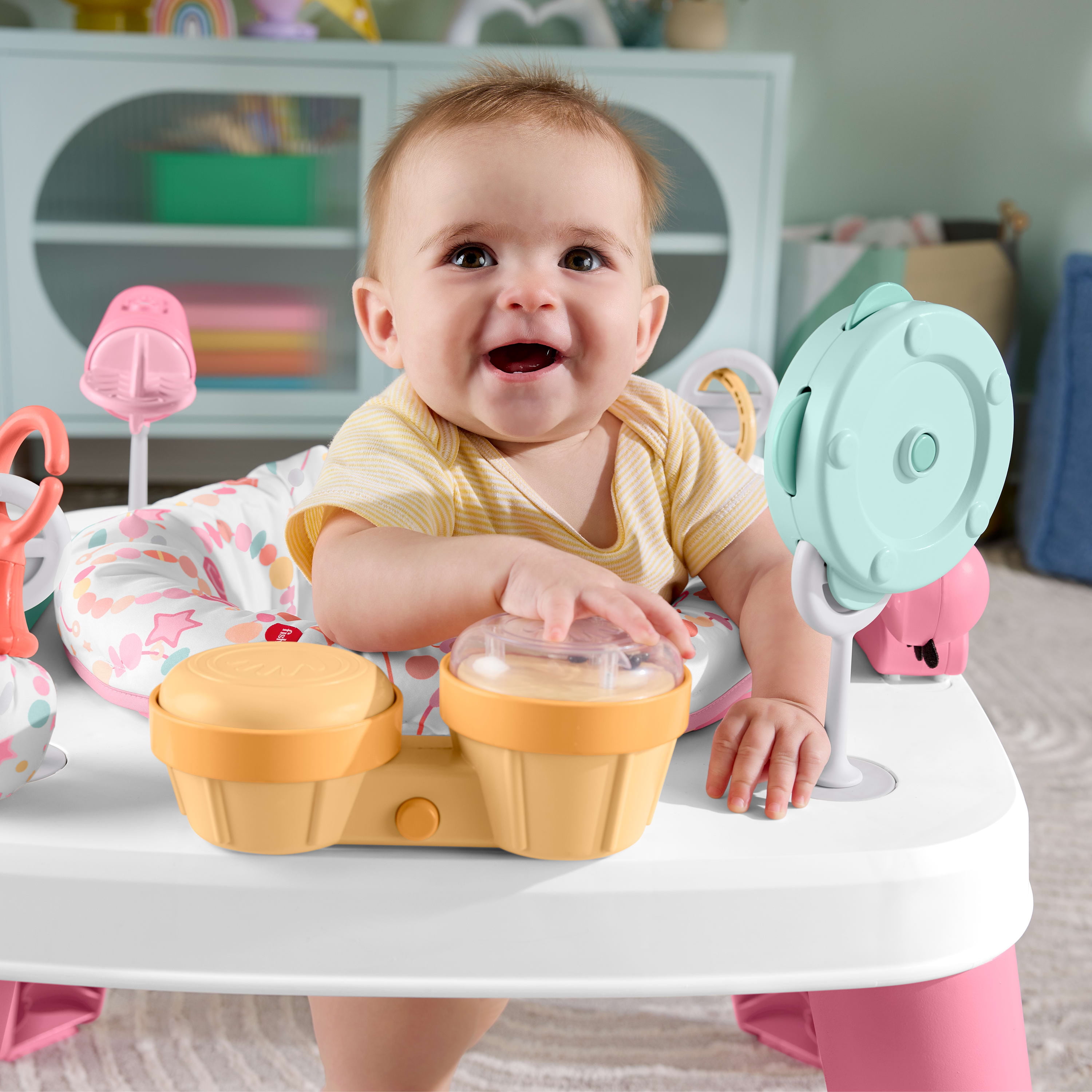 Fisher-Price 3-in-1 Musical Moments Baby Activity Center & Toddler Play Table with Music & Lights