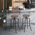 thumbnail image 2 of Pemberly Row 27.2" Adjustable Metal Bar Stools in Brown (Set of 2), 2 of 9