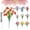 H, variant on Clearance | Blue Artificial Violet Flowers Bouquet with Spring Grass, Realistic Faux Floral Stems for Home Wedding Table Centerpiece Vase Decoration