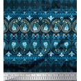 thumbnail image 1 of Soimoi Rayon Fabric Damask & Paisley Ethnic Print Sewing Fabric Yard 42 Inch Wide, 1 of 1