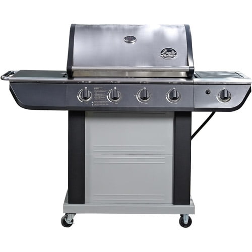 Bradley 4Burner Gas BBQ Grill with Side Burner