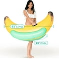 thumbnail image 2 of GreenCo Giant Inflatable Ride-On Banana Swimming Pool Float, 2 of 6