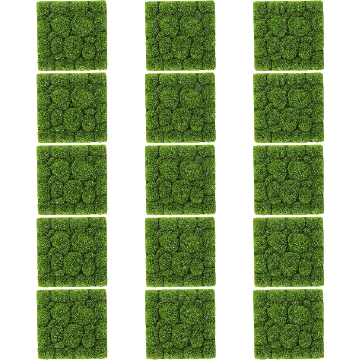 Movtotop 15pcs Simulation Moss Foams Board Green Plants Wall Decoration Diy Wall Background 30*30cm