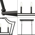 thumbnail image 3 of Parkhurst Collection Six-Light New Traditional Matte Black Linear Island Chandelier Light, 3 of 8