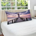 thumbnail image 4 of Coolnut Sunset Lighthouse Plush Pillowcase, Luxury Soft King Pillow Case for Hair and Skin, Standard Size Pillow Covers with Zipper Closure, 20x30in #546 Home Decor Gifts, 4 of 7