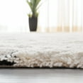 thumbnail image 4 of SAFAVIEH Casablanca Zaman Geometric Wool Shag Area Rug, Ivory/Black, 5' x 8', 4 of 9