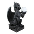 thumbnail image 5 of Ebros Crouching Dragon On Pedestal Side Table Floor Ball Globe Lamp Statue 20" H, 5 of 10