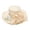 Beige, variant on Sun Hat Floral Design Sparkling Buckle Curved Brim UPF 50+ Wide Brim Beach Hat For Travel Wedding Garden Party Bag for Beach Women