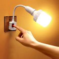 thumbnail image 3 of Dailyhome Plug in Flexible Wall Light Socket Adapter E27 Lamp Bulb Extension Holder, 3 of 4
