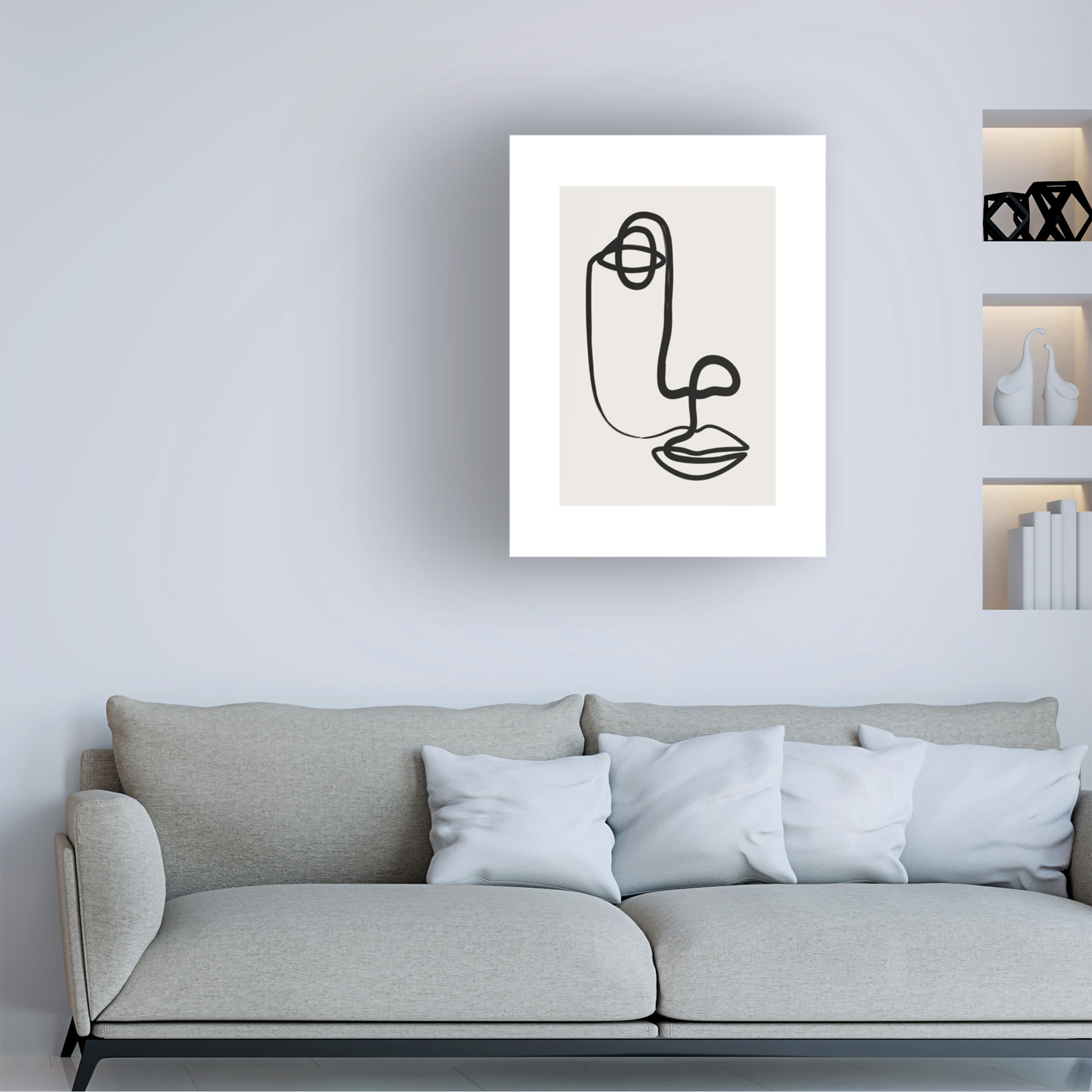 Beth Cai 'Abstract Face No1' Canvas Art