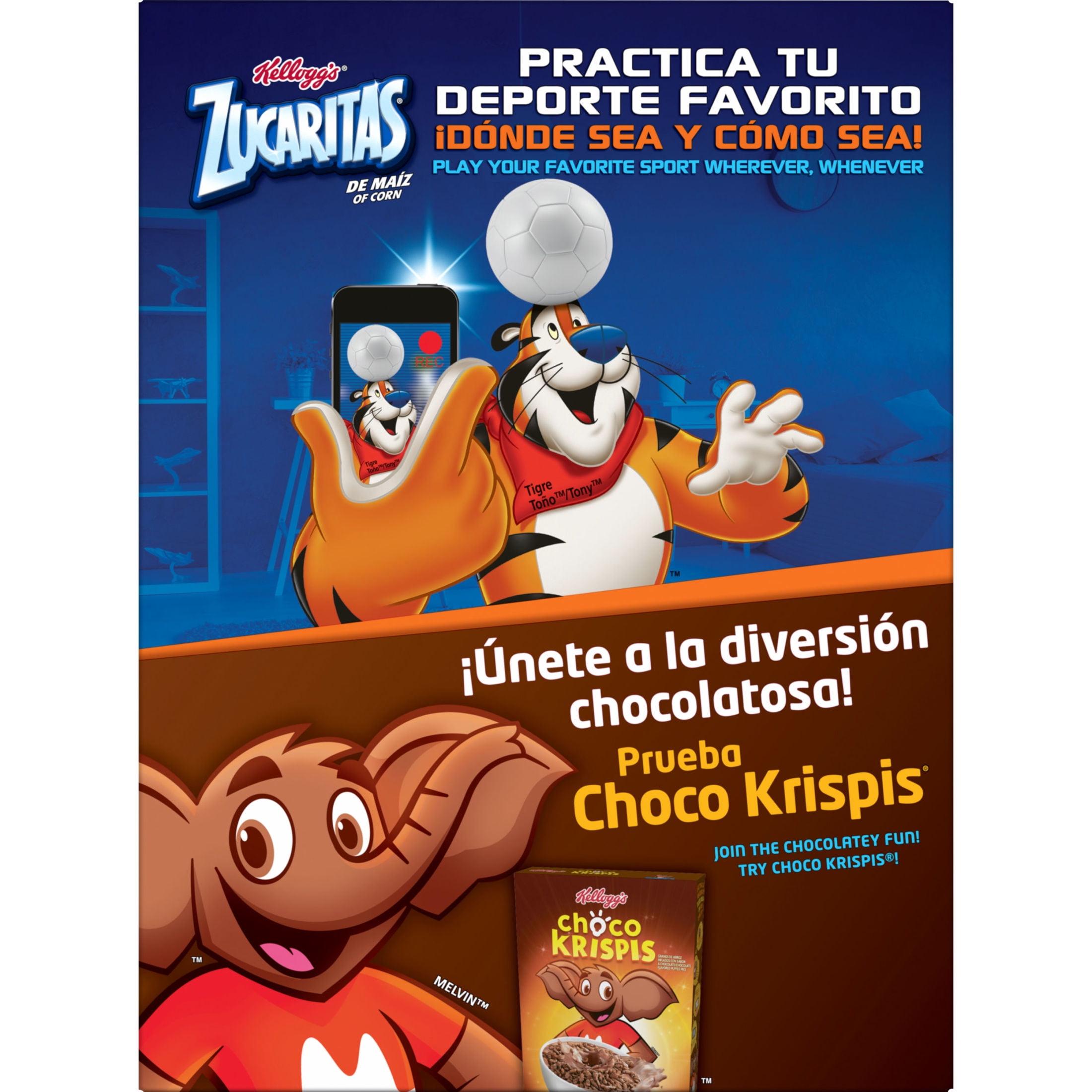 (10 pack) Kellogg's Zucaritas Original Breakfast Cereal, 6 Vitamins and Minerals, 25 oz