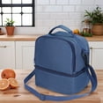 thumbnail image 5 of Unique Bargains Insulated Leakproof Lunch Bag for Office, Picnic Navy Blue, 5 of 6
