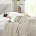 thumbnail image 2 of Beautyrest Cotton Full Queen Blanket with Khaki Finish BR51N-3838, 2 of 5