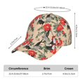 thumbnail image 5 of Kdxio Unisex Roosters And Peonies Flowers Pattern Baseball Cap Unisex Washed Classic Adjustable Hat, 5 of 5