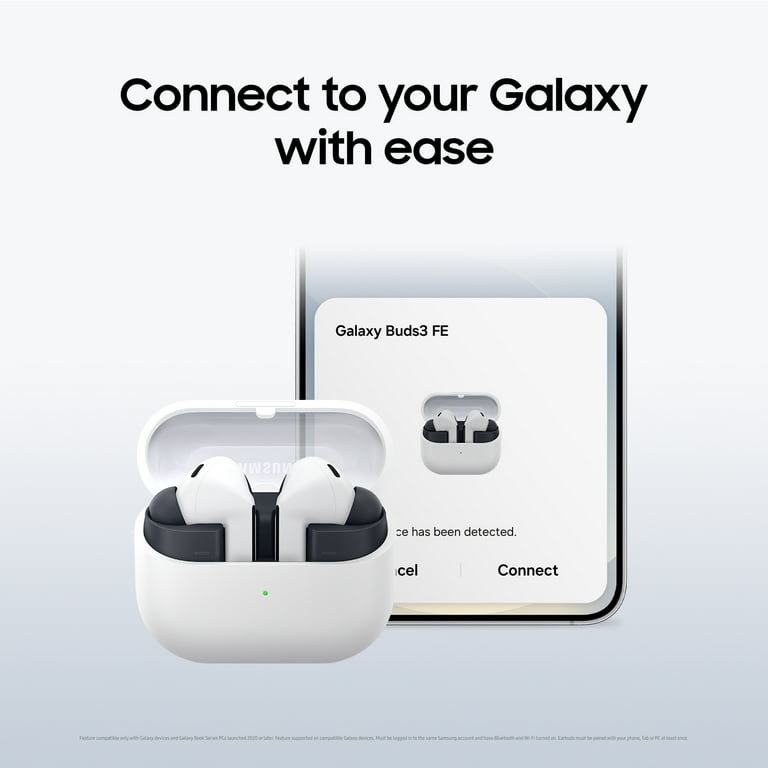 Samsung Galaxy Buds3 FE Bluetooth Headphones and Charging Case